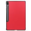 Samsung Galaxy Tab S7 Lite/F7 FE Red Leather Case with Holder & Sleep Function - 3