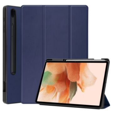 Samsung Galaxy Tab S7 Lite/FE TPU Holster with Sleep & Pen Slot - Blue - 1