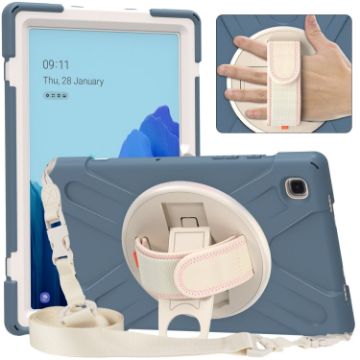Samsung Galaxy Tab A7 (2020) T500 Silicone + PC Case with Holder & Strap - 1