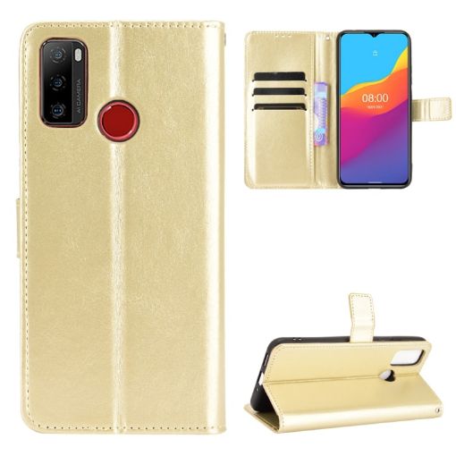 Ulefone Note 10 Gold Leather Flip Case with Card Slots & Lanyard - 1