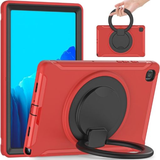 Shockproof Red Case for Samsung Galaxy Tab A7 10.4 2020 with Handle & Pen Slot - 1