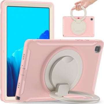 Shockproof Pink Case for Samsung Galaxy Tab A7 10.4 2020 with Handle & Pen Slot - 1