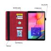 Samsung Galaxy Tab A7 10.4 2020 Red Leather Case with Holder & Slots - 6