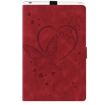Samsung Galaxy Tab A7 10.4 Love Butterfly Flip Leather Case Red - 2