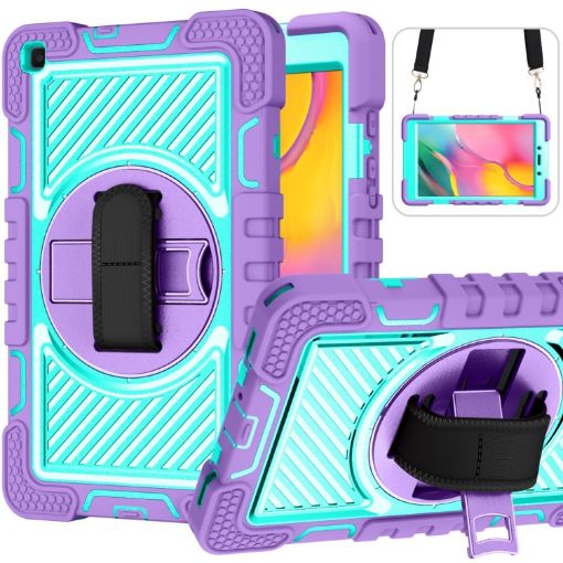 Samsung Galaxy Tab A 8.0 2019 T290 360 Shockproof Case Purple/Mint - 1
