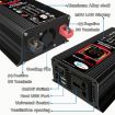 Tang III 6000W 12V to 220V Car Power Inverter with LCD & USB - Black - 4