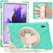Samsung Galaxy Tab S7 FE/S7+/S9+/S8+ Mint Green Protective Case with Strap - 4