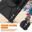 Samsung Galaxy Tab S7 FE/S7+/S9+/S8+ Black Silicone PC Case with Strap - 4