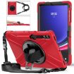 Red Protective Case with Holder & Strap for Samsung Galaxy Tab S7/S8/S9+ - 1
