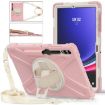 Samsung Galaxy Tab S7 FE/S7+/S9+/S8+ Rose Gold Case with Holder & Strap - 1