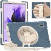 Samsung Galaxy Tab S7 FE/S7+/S9+/S8+ Protective Case, Holder & Strap, Blue - 4