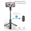 Q02S Fill Light Bluetooth Selfie Stick Tripod Phone Holder - Black - 5