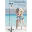 Q02S Fill Light Bluetooth Selfie Stick Tripod Phone Holder - Black - 6