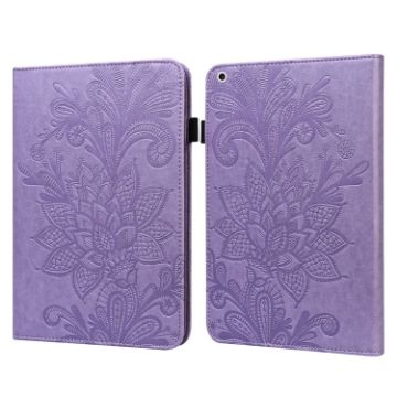 Purple Lace Flower Embossed Leather Case for iPad Pro 10.5/10.2 - 1