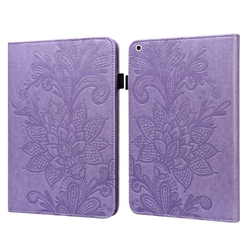 Purple Lace Flower Embossed Leather Case for iPad Pro 10.5/10.2 - 1