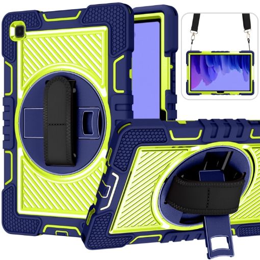 Samsung Galaxy Tab A7 10.4 Case: 360 Rotation, Shockproof, Navy/Green - 1