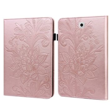 Samsung Galaxy Tab S2 9.7 Lace Flower Flip Leather Case Rose Gold - 1