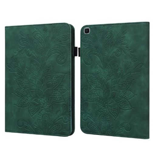 Samsung Galaxy Tab A 8.0 2019 T290 Green Lace Flip Leather Case - 1