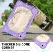 Shockproof Case for Samsung Galaxy Tab A 8.0 (2019) T290/T295, Purple+Beige - 4