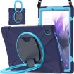 Samsung Galaxy Tab S7 FE T730 Protective Case with Holder & Strap Navy Blue - 2
