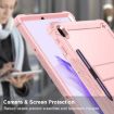 Samsung Galaxy Tab S7 FE Shockproof Case with Holder - Rose Gold - 7