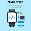 W5 1.54" Dual Camera Smartwatch, SIM/GPS/Temp, 1GB+16GB Black Blue - 3