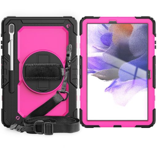 Samsung Galaxy Tab S7 FE 12.4" 2021 Shockproof Case with Holder & Straps - 1