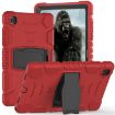 Samsung Galaxy Tab A7 T500 Shockproof Case with Holder Red+Black - 1