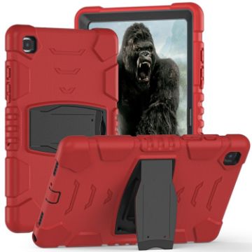 Samsung Galaxy Tab A7 T500 Shockproof Case with Holder Red+Black - 1