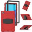 Samsung Galaxy Tab A7 T500 Shockproof Case with Holder Red+Black - 3