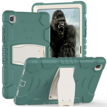 Samsung Galaxy Tab A7 T500 Shockproof Case with Holder - Emerald Green - 1