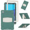Samsung Galaxy Tab A7 T500 Shockproof Case with Holder - Emerald Green - 3