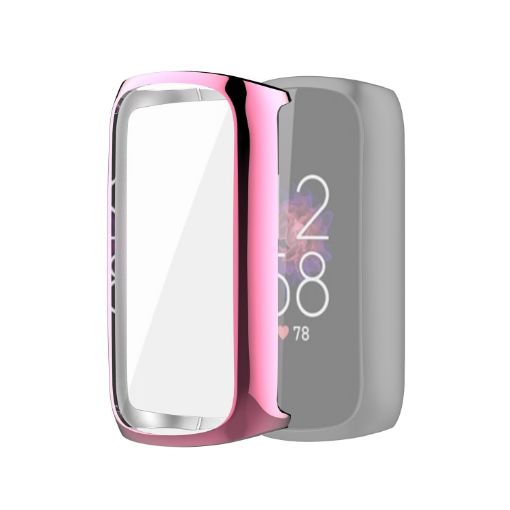 Fitbit Luxe Pink TPU Electroplating Protective Case Cover - Full Coverage - 1