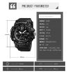 SKMEI 1742 Men's Black LED Digital Sports Shockproof Watch - 9