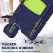 Samsung Galaxy Tab S7+/S7 FE/S8+ 3-Layer Case with Holder (NavyBlue+Lime) - 6