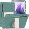 Samsung Galaxy Tab S7+/S7 FE/S8+ 3-Layer Case with Holder - Emerald Green - 1