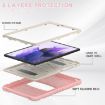 Samsung Galaxy Tab S7+/S7 FE/S8+ 3-Layer Case with Holder - Pink - 5