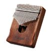 21 Tone Acacia Wood Kalimba Thumb Piano - Brown Cat Design - 1
