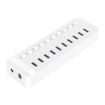 ORICO CT2U3-10AB-WH 10-Port USB HUB with Switches, AU Plug, White - 1