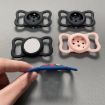 Dual-Color Shockproof Silicone Pet Collar Case for AirTag (Black Green) - 5