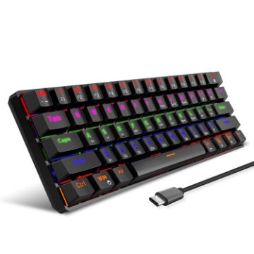 HXSJ L800 61-Key Bluetooth 5.0/2.4G Wireless Wired Mechanical Keyboard - 1