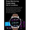 M103 1.35" IPS Smart Watch, IP67 Waterproof, Leather Strap, Black - 7