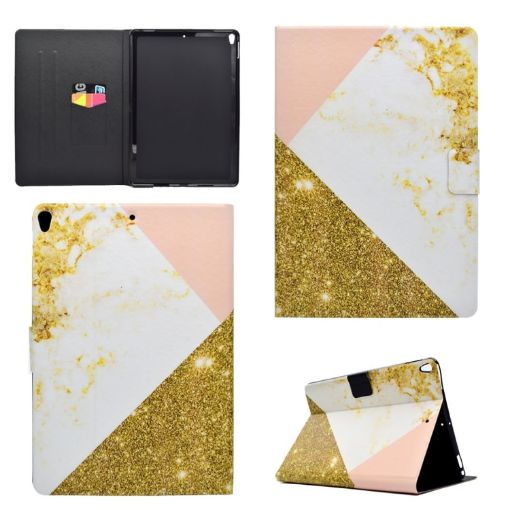 iPad Pro 10.5" White Gold Leather Case with Holder & Card Slot - 1