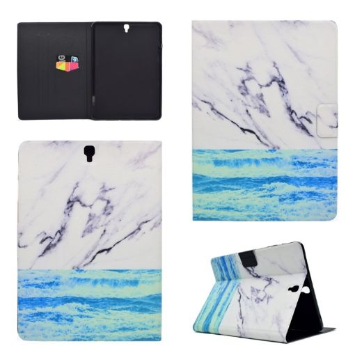 Galaxy Tab S3 9.7 T820 Leather Case with Holder & Card Slot (Ocean) - 1