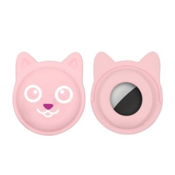 Cute Cartoon Pet Collar with Anti-lost Tracker Case for AirTag - Pink - 1