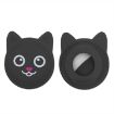 Cute Cartoon Pet Collar with Anti-lost Tracker Case for AirTag - Black - 1