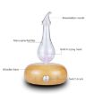 Wood Essential Oil Diffuser Aromatherapy Machine, UK Plug, Light Brown - 2