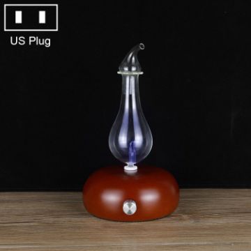 Wood Essential Oil Diffuser Aromatherapy Machine, US Plug (Dark Brown) - 1
