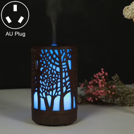200ml Wooden Essential Oil Humidifier & Alcohol Sprayer, AU Plug - 1
