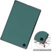 Samsung Galaxy Tab A8 2021 Leather Case, Three-Fold Holder, Dark Green - 7